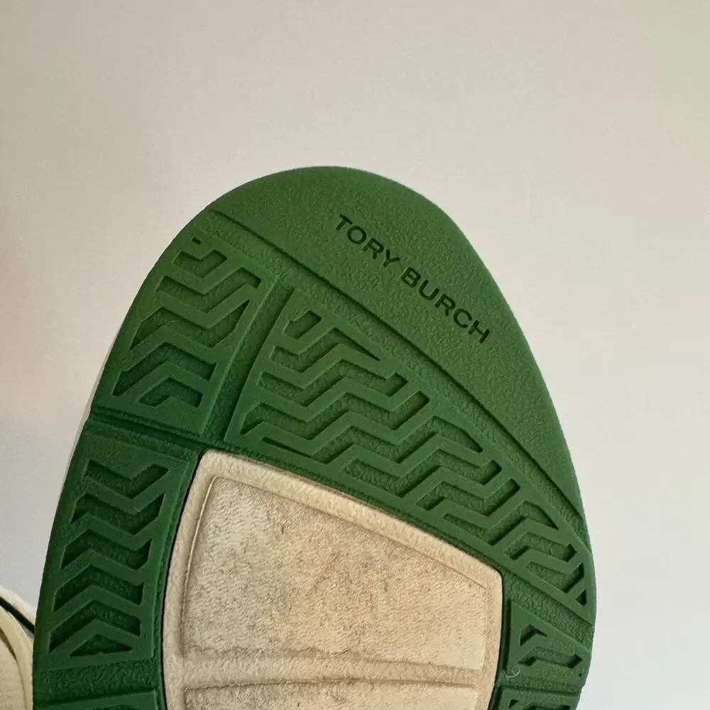 Tory Burch T Sock Runner Knit Sneaker In Green 9.5